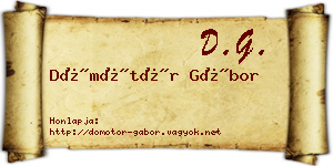 Dömötör Gábor névjegykártya