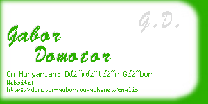 gabor domotor business card
